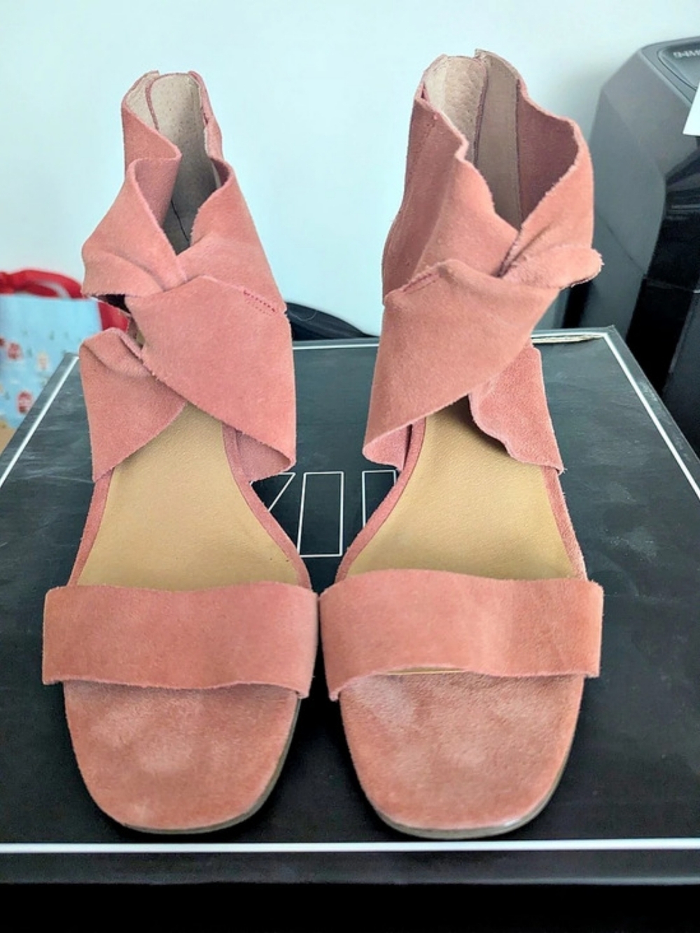 Lucky Brand Jemmy Suede Wedge Sandal Pink